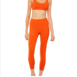Limited edition orange Alo leggings won once perfect condition